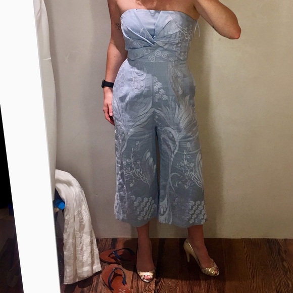 Anthropologie Aijek Wide-leg Embroidered Jumpsuit - Picture 2 of 9